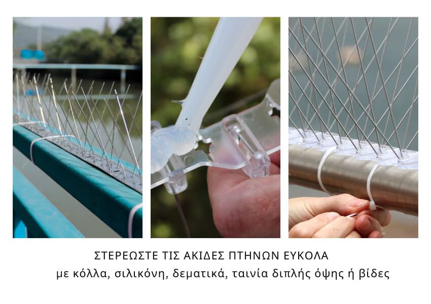 Ακίδες περιστεριών οδηγίες τοποθέτησης
