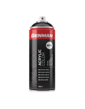 Σπρέι Μαύρο ματ RAL 9005 400ml Benman