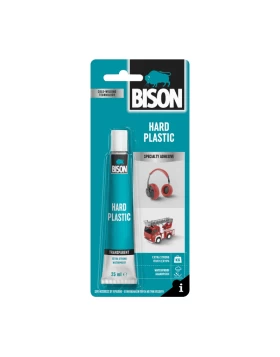 Δυνατή κόλλα για πλαστικά & πλεξιγκλάς Hard plastic 25ml Bison