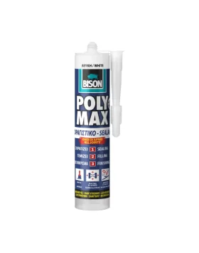 Σφραγιστική σιλικόνη Λευκή Poly Max MS 280ml Bison