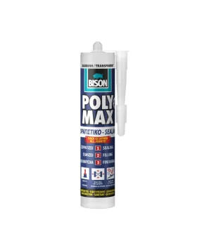 Σφραγιστική σιλικόνη Διάφανη Poly Max MS 280ml Bison
