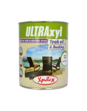 Άχρωμο λάδι ξύλου με κερί Ultraxyl Teak oil & Decking 750ml Χρωτέχ 