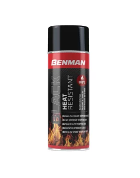 Μαύρο σπρέι υψηλής θερμοκρασίας έως 800°C 400ml 28547 Benman