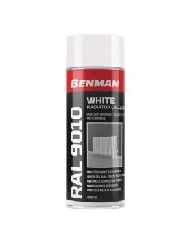 White radiator lacquer spray (RAL 9010) 400ml 28616 Benman