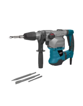 Περιστροφικό πνευματικό πιστολέτο SDS Max 1500W - 40mm - 12J με εξαρτήματα και βαλίτσα Bülle