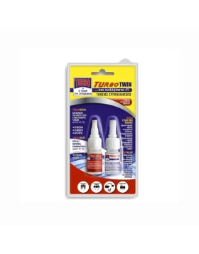 Κόλλα ταχεία συγκόλλησης 10gr & Γεμιστικό 15gr σετ Turbo Twin 