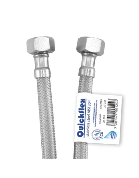Σπιράλ σύνδεσης νερού Inox Θηλ - Θηλ 1/2 x 1/2 Quickflex Viospiral