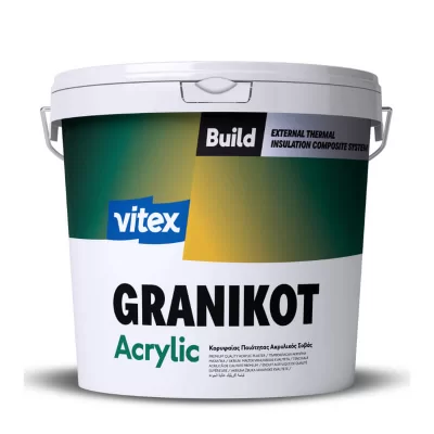Ανάγλυφος ακρυλικός σοβάς Granikot Flat 1.5mm Vitex