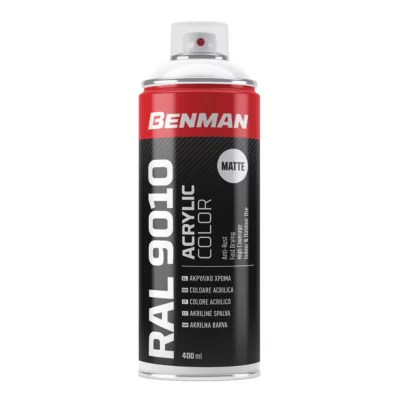 Σπρέι Λευκό ματ RAL 9010 400ml Benman