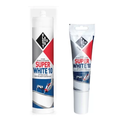 Σιλικόνη αντιβακτηριδιακή Super White 10 Elastotet