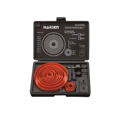 Ποτηροτρύπανα ξύλου 19-127mm σετ 16τμχ Harden 610548