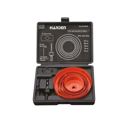 Ποτηροτρύπανα ξύλου 64-127mm σετ 8τμχ Harden 610545