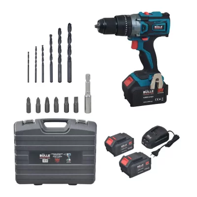 Brushless κρουστικό δραπανοκατσάβιδο 60Nm  18V Li-ion  2x4Ah με εξαρτήματα & βαλίτσα Bulle