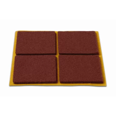 Τσοχάκια τετράγωνα 44x38mm Λευκά & Καφέ σετ 4τμχ Brinox 7084