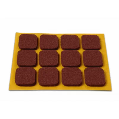 Τσοχάκια αυτοκόλλητα τετράγωνα 20x23mm σετ 12τμχ Brinox 7074