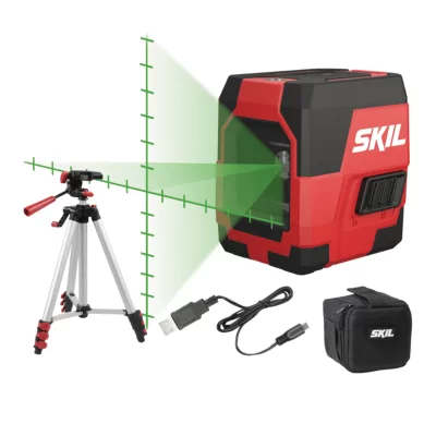 Αλφάδι laser σταυρού (με πράσινο φως) με τρίποδο Skil 1911 DA