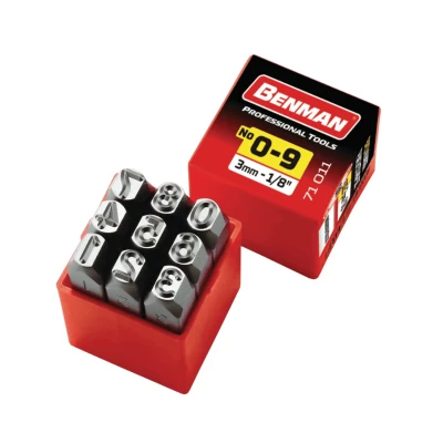 Αριθμοί χτυπητοί CrV Νο 0-9 6mm 71013 Benman