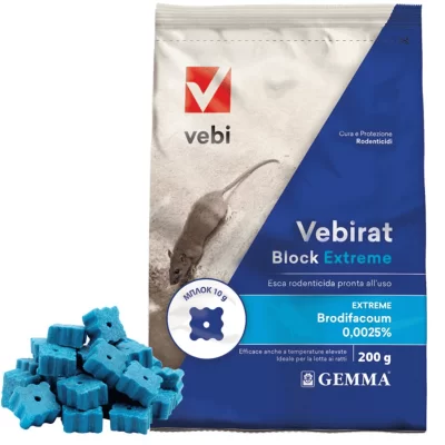 Ποντικοφάρμακο σε κύβους 100gr Vebirat Block Extreme