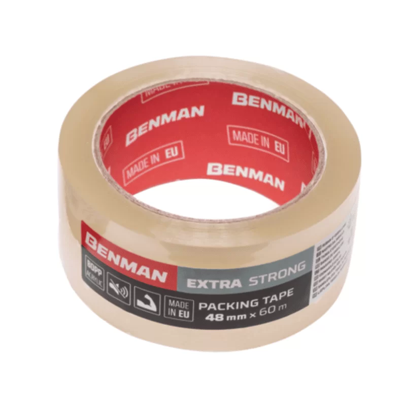 Διάφανη ταινία συσκευασίας αθόρυβη High Tack 50mm x 60m Benman (image 2)