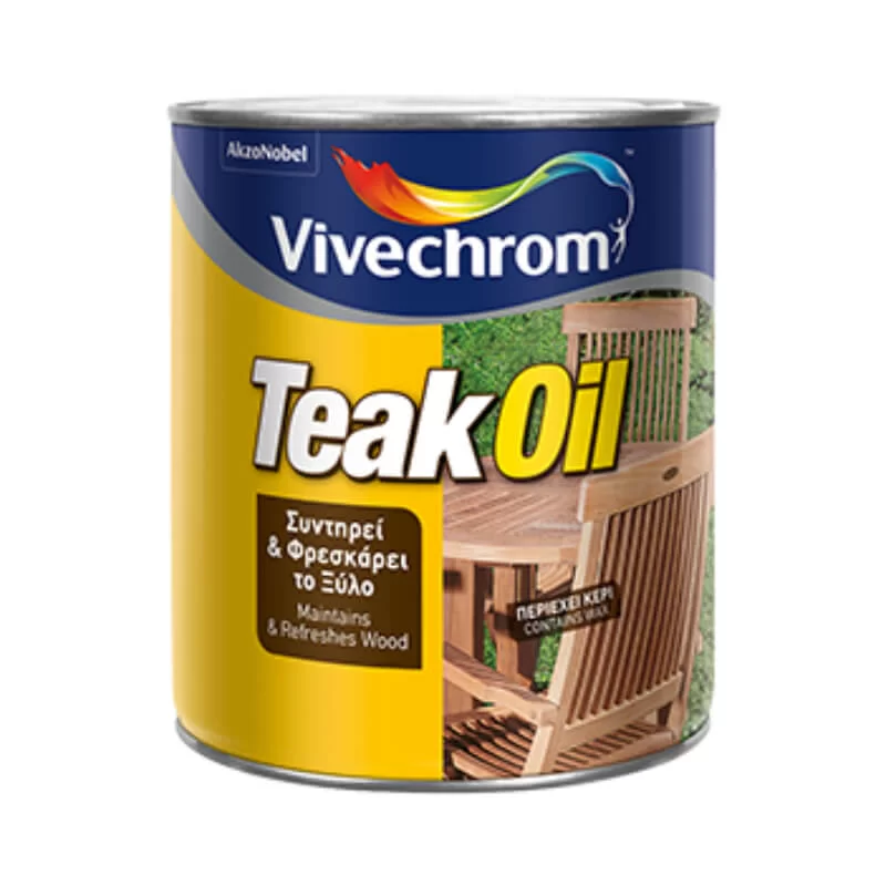 Συντηρητικό για ξύλο με κερί Teak oil Vivechrom (image 1)