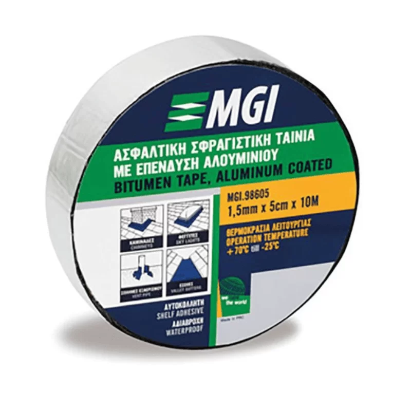 Ασφαλτική σφραγιστική ταινία ασημί 5cm x 10m MGI