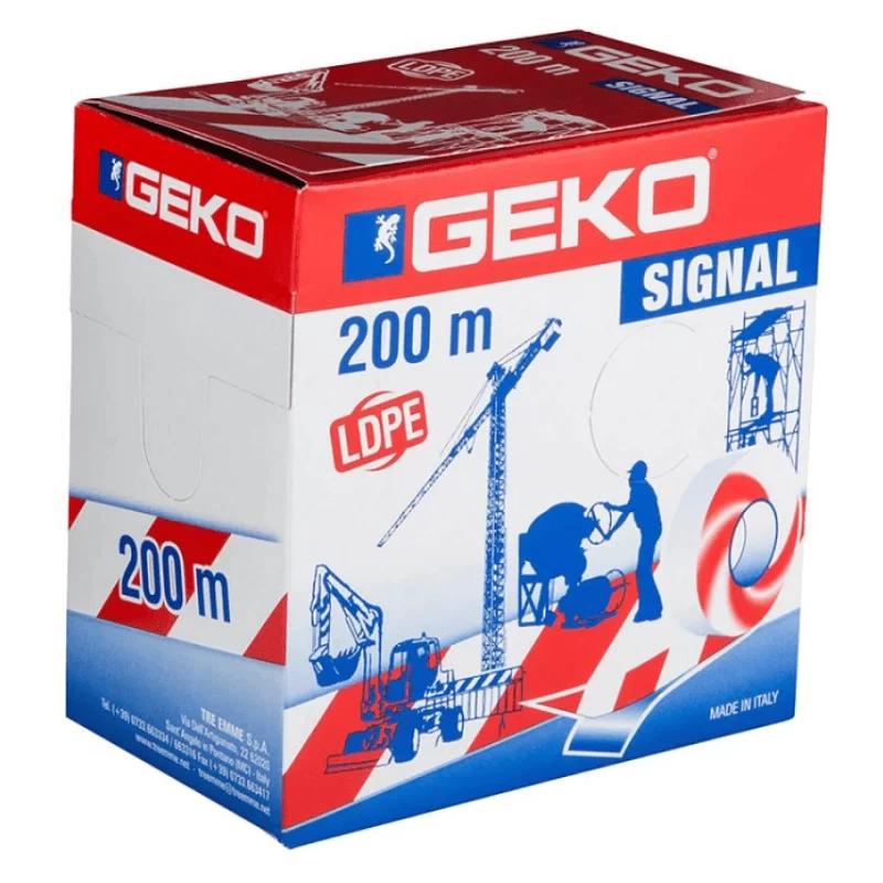 Ταινία σήμανσης κόκκινη-άσπρη 200m Geko  (image 4)