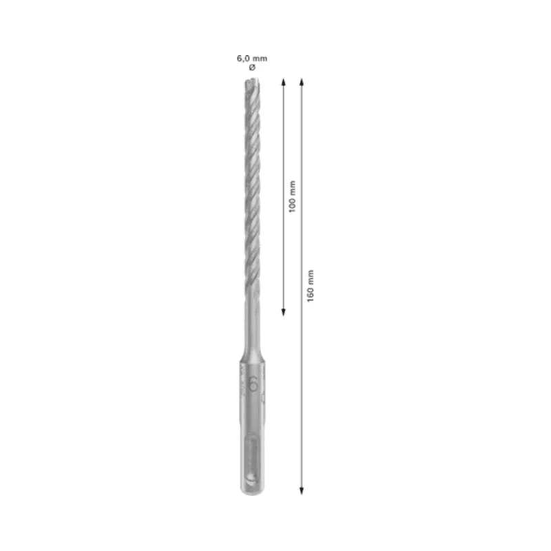 Τρυπάνι Pro SDS Plus-5X Bosch - 6x160mm - 100mm (image 2)