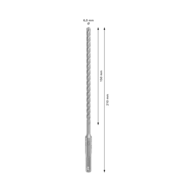Τρυπάνι Pro SDS Plus-5X Bosch - 6x210mm - 150mm (image 5)