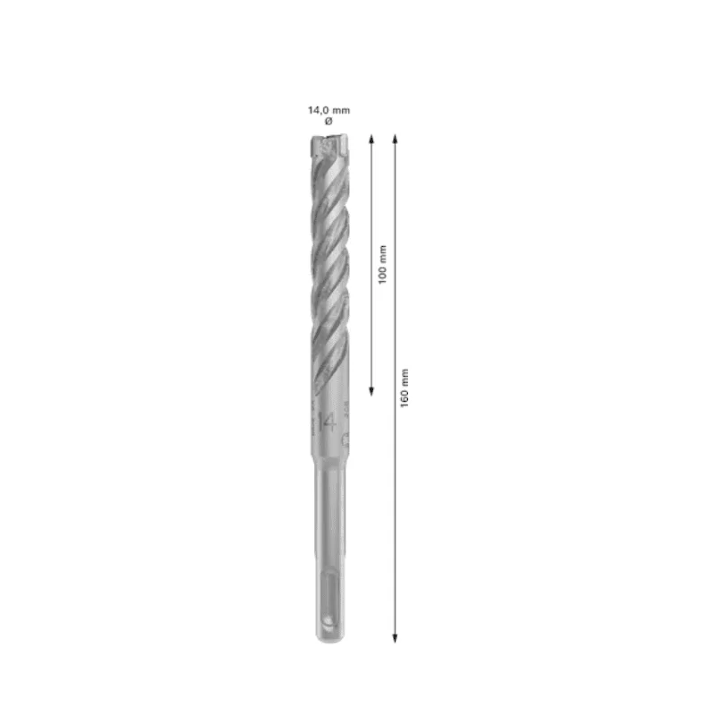 Τρυπάνι κρουστικό 14mm Pro SDS Plus-5X Bosch 14x160mm - 100mm (image 2)