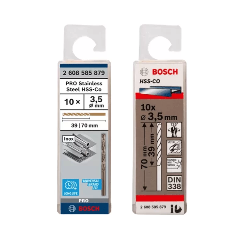 Ελικοειδές τρυπάνι κοβαλτίου Pro Stainless Steel HSS-Co Bosch - 3.5x70mm - 39mm - Νέα - Παλιά συσκευ (image 9)