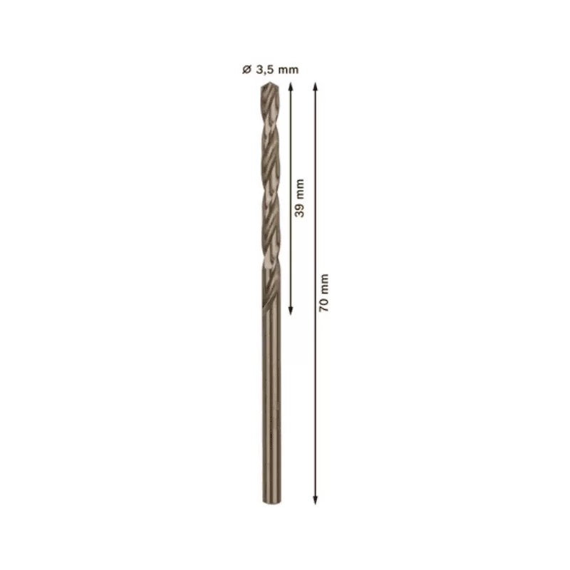 Ελικοειδές τρυπάνι κοβαλτίου Pro Stainless Steel HSS-Co Bosch - 3.5x70mm - 39mm (image 8)