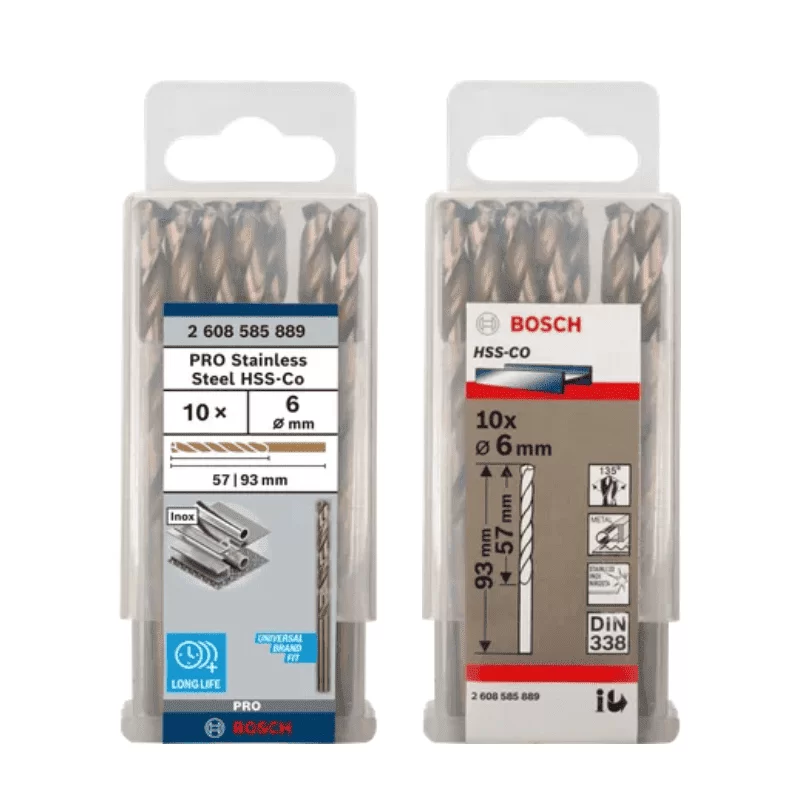 Ελικοειδές τρυπάνι κοβαλτίου Pro Stainless Steel HSS-Co Bosch - 6.0x93mm - 57mm - Νέα - Παλιά συσκευ (image 15)