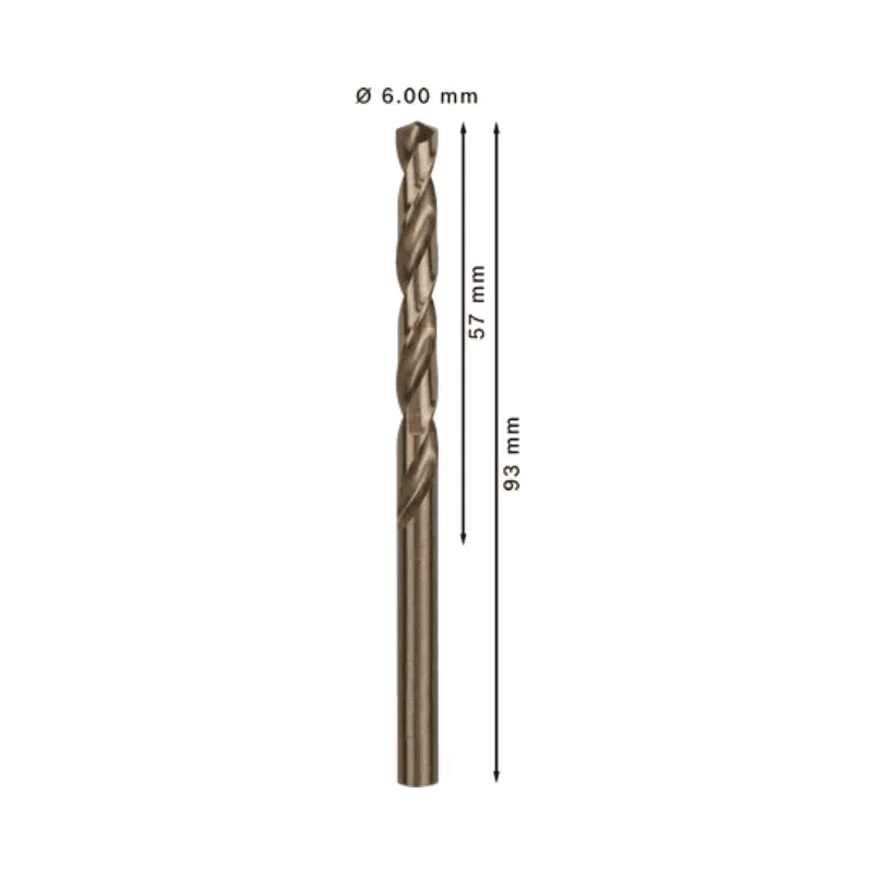 Ελικοειδές τρυπάνι κοβαλτίου Pro Stainless Steel HSS-Co Bosch - 6.0x93mm - 57mm (image 14)