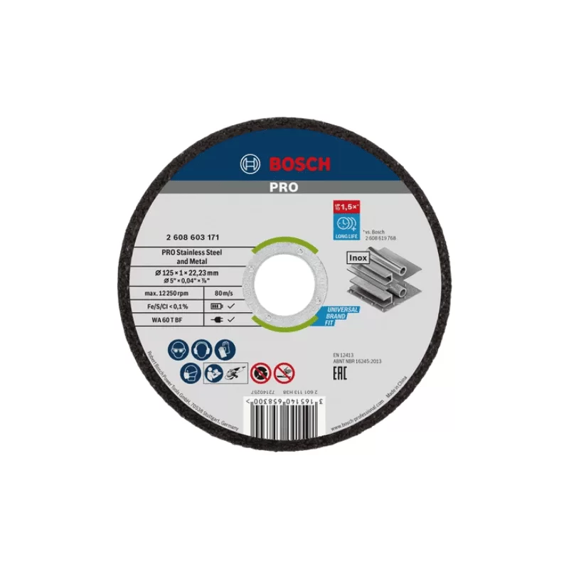 Δίσκος κοπής Inox & Μετάλλων 125mm Pro Stainelss Steel & Metal Bosch (image 1)