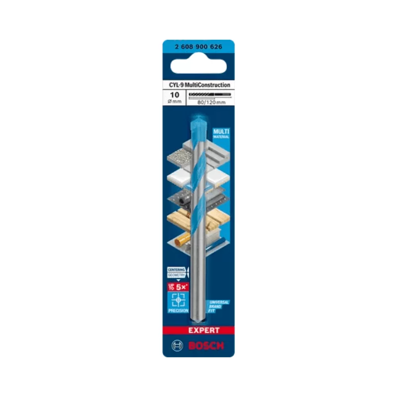 Τρυπάνι Expert CYL-9 Multi construction 10x120mm Bosch 2608900626 (image 10)