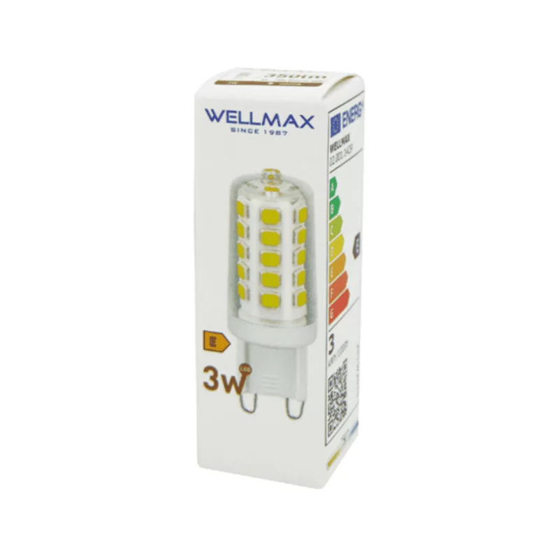 Λάμπα Led G9 3W με θερμό φως 3.000K Wellmax (image 3)