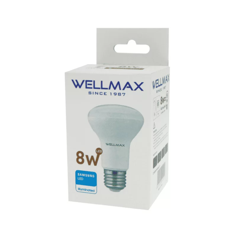 Λάμπα led καθρέπτη R63 E27 8W με φυσικό φως 4.000K Wellmax (image 2)