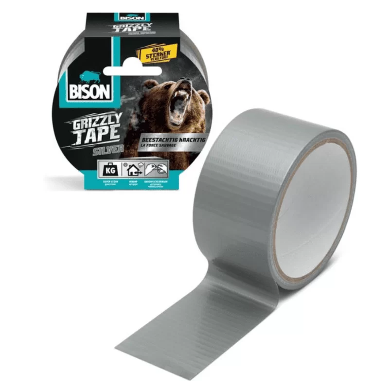 Γκρι υφασμάτινη επισκευαστική ταινία Grizzly tape Bison (image 4)