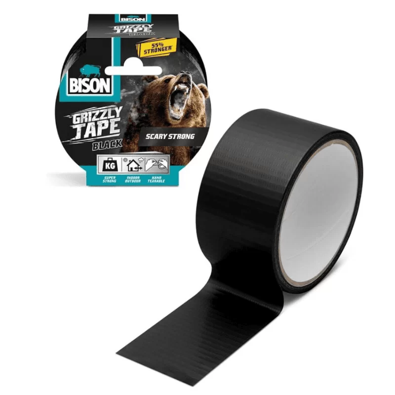Μαύρη υφασμάτινη επισκευαστική ταινία Grizzly tape Bison (image 2)