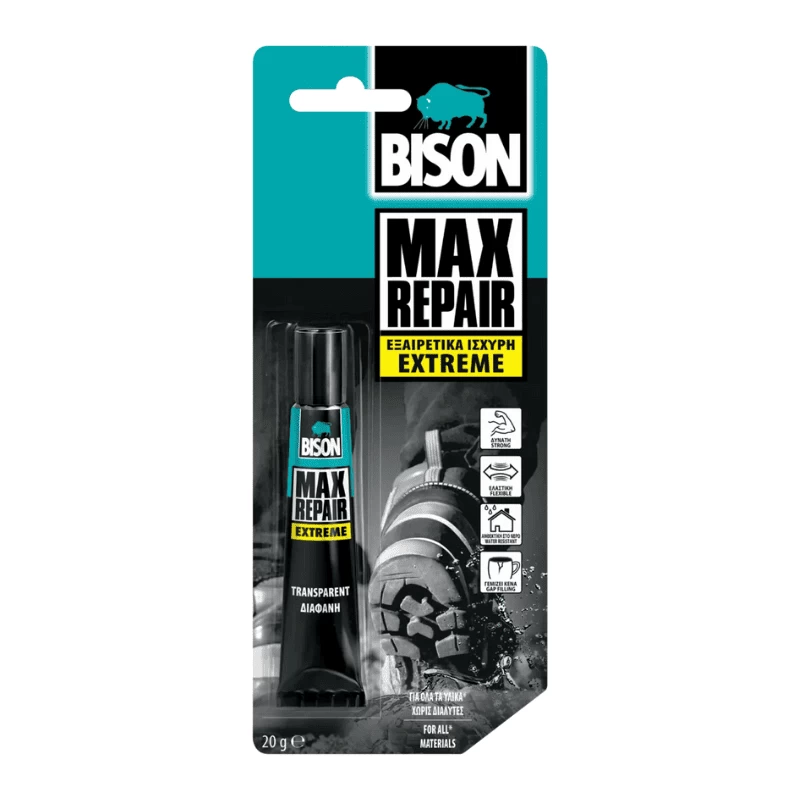 Πολύ δυνατή κόλλα γενικής χρήσης Max repair extreme 20gr Bison