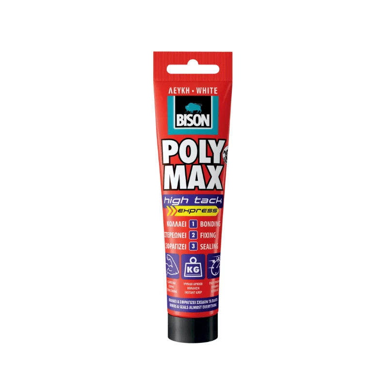 Κόλλα πολύ δυνατή ταχείας δράσης, Poly max high tack express Bison