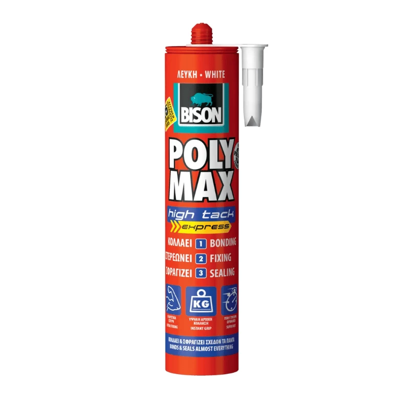 Κόλλα πολύ δυνατή ταχείας δράσης, Poly max high tack express Bison