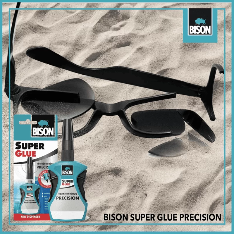 Κόλλα ακριβείας, γρήγορη και ισχυρή, Super glue precision 3gr Bison (image 2)