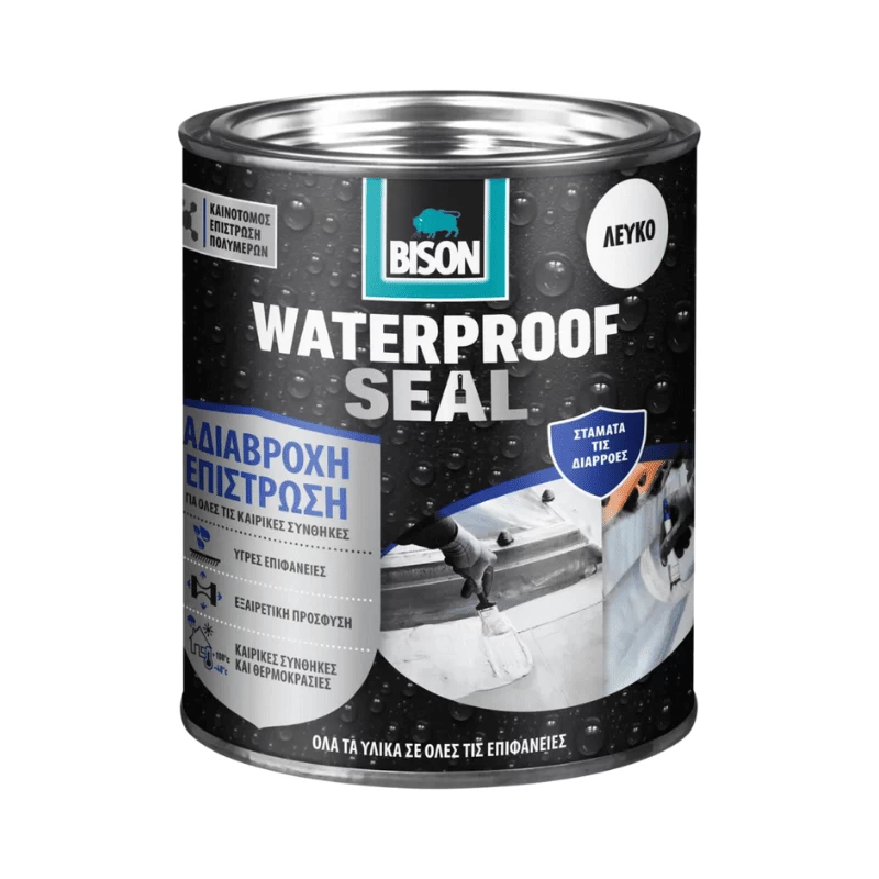 Ελαστική αδιάβροχη επίστρωση Waterproof seal 1kgr Bison