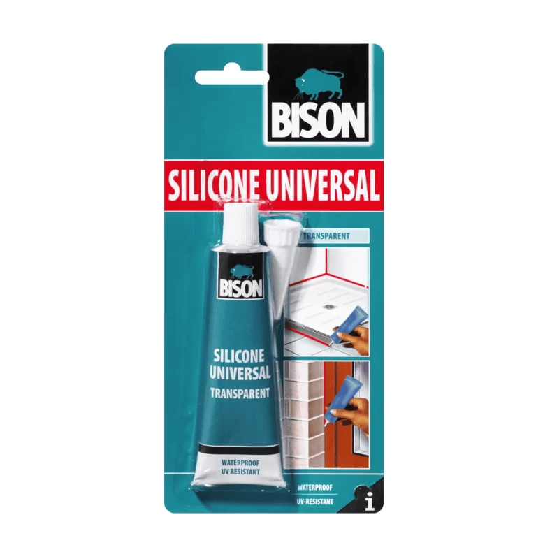Αδιάβροχη, διάφανη, σιλικόνη Silicone universal 60ml Bison