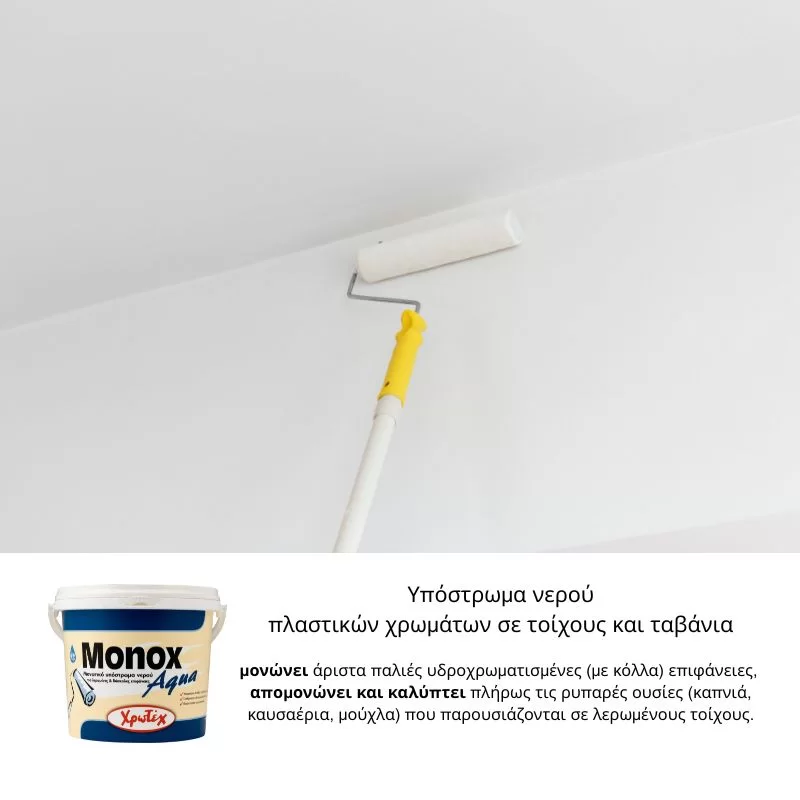 Αστάρι νερού Monox Aqua για μόνωση λεκέδων από υγρασία, καπνιά και καυσαέριο