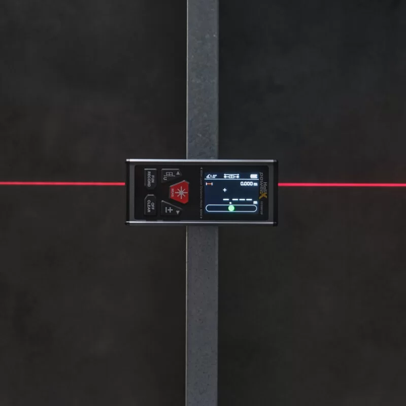 Μετρητής αποστάσεων Laser διπλής δέσμης Red 60/120m Helixpower με ενσωματωμένο ψηφιακό αλφάδι (image 6)