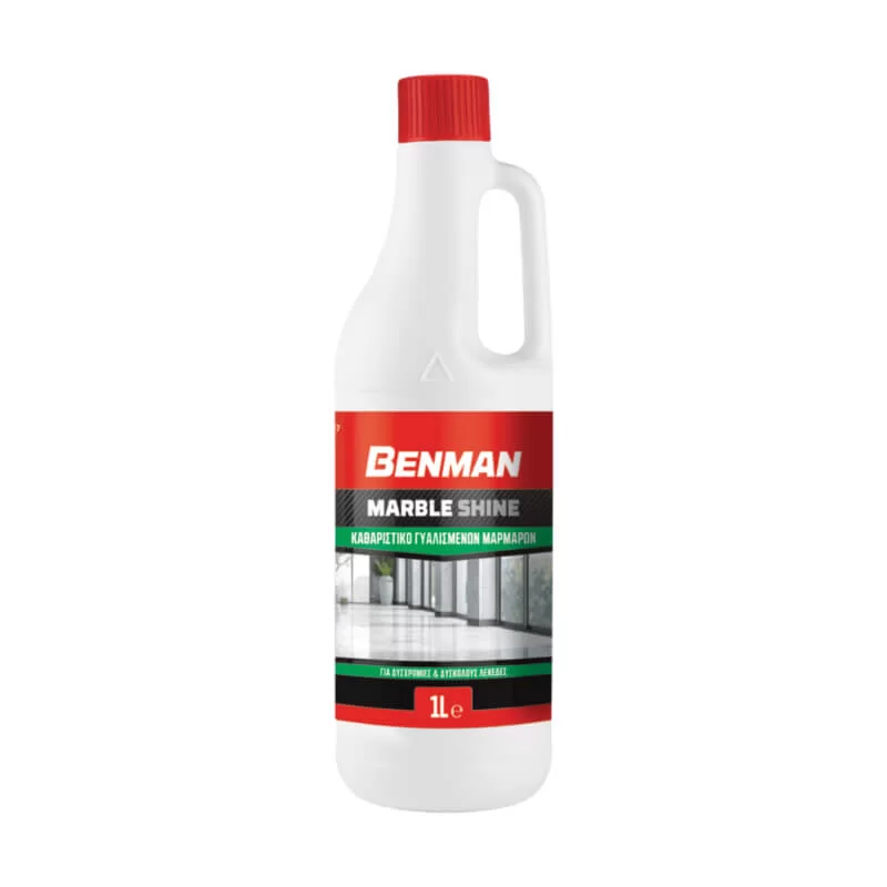 Ισχυρό καθαριστικό γυαλισμένων μαρμάρων Marble shine 1lt Benman (image 1)