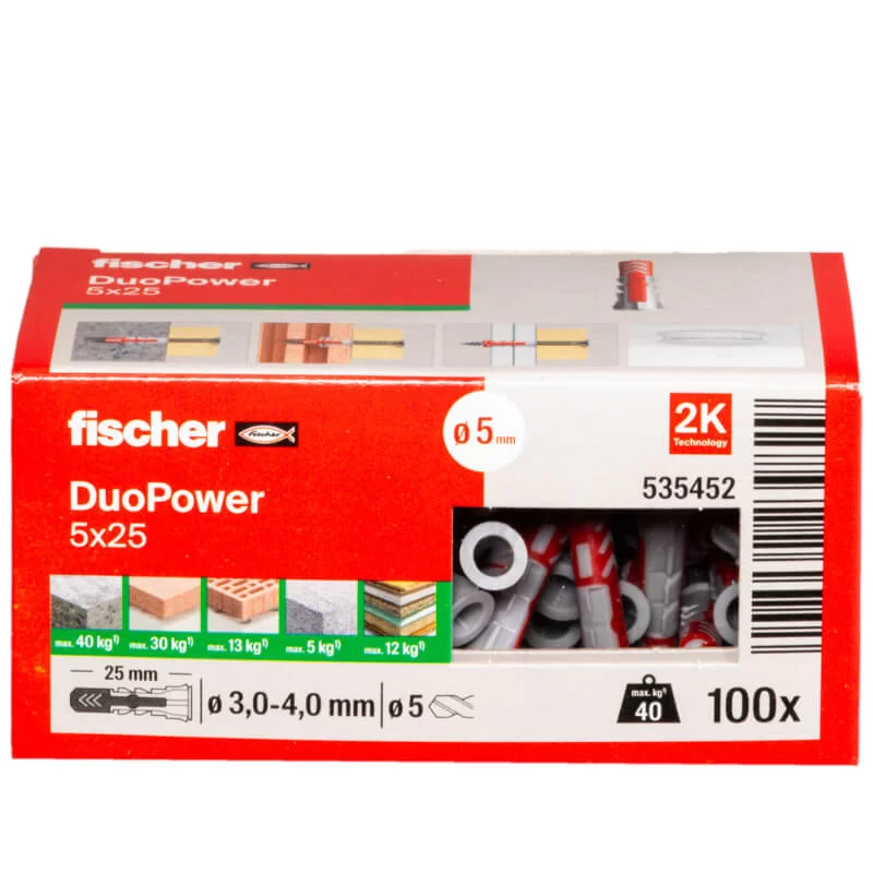 Νάιλον βύσματα (Upat) Fisher DuoPower 5x25 (image 2)