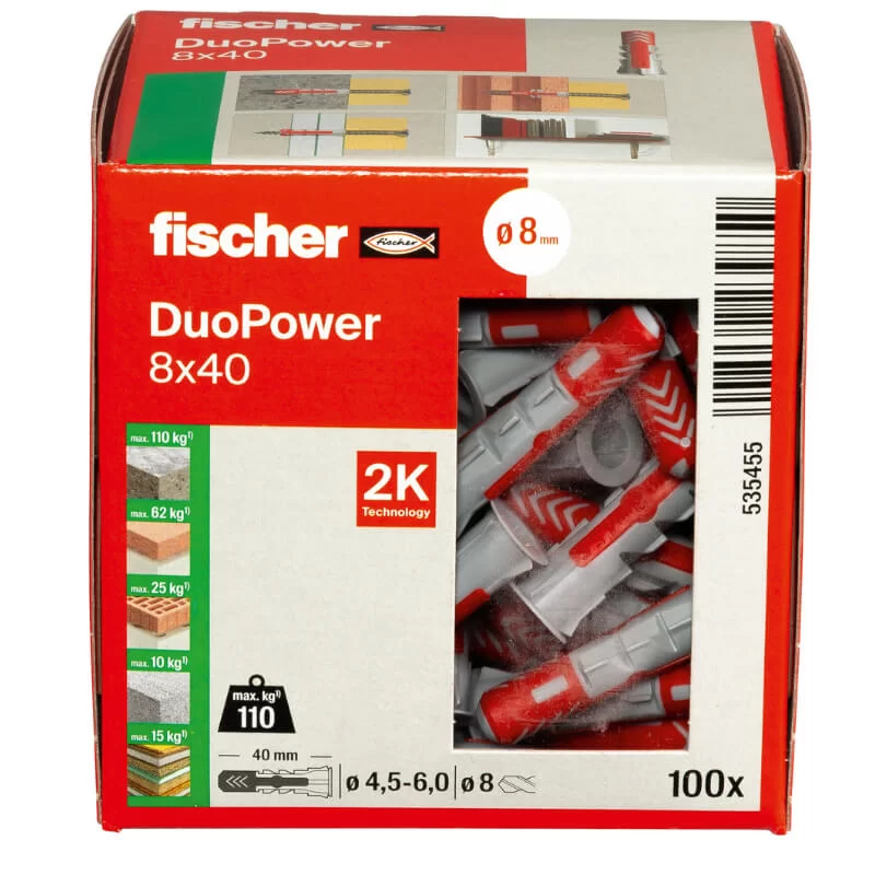 Νάιλον βύσματα (Upat) Fisher DuoPower 8x40 (image 6)
